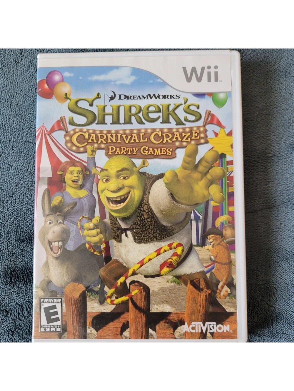 Shrek's Carnival Craze Party Games (Nintendo Wii, 2008) CIB Complete w/ Manual